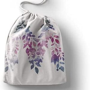 بوناميزون شنطة منتجات قطنية مطبوعة مع رباط، شنطة بقالة قابلة لاعادة الاستخدام، اكياس صديقة للبيئة وقابلة للتحلل البيولوجي، شنطة سفر، شنط تسوق، صديقة للبيئة، قابلة للطي، المقاس: 20×30 سم