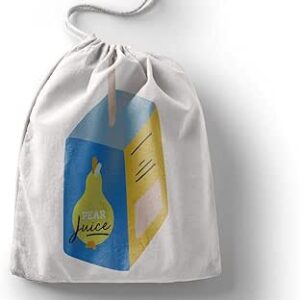 بوناميزون شنطة منتجات قطنية مطبوعة مع رباط، شنطة بقالة قابلة لاعادة الاستخدام، اكياس صديقة للبيئة وقابلة للتحلل البيولوجي، شنطة سفر، شنط تسوق، صديقة للبيئة، قابلة للطي، المقاس: 20×30 سم
