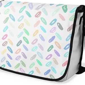 شنطة ماسنجر مدرسية مطبوعة رقمية بحزام اسود للبنات والاولاد من لو جاردين دو لين، شنطة ماسنجر للطلاب، شنط كتف مقاس 29 × 36 سم