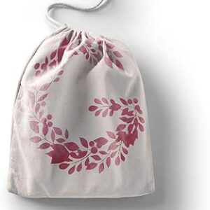 بوناميزون شنطة منتجات قطنية مطبوعة مع رباط، شنطة بقالة قابلة لاعادة الاستخدام، اكياس صديقة للبيئة وقابلة للتحلل البيولوجي، شنطة سفر، شنط تسوق، صديقة للبيئة، قابلة للطي، المقاس: 12×15 سم، قماش