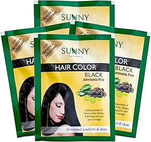 صني صبغة شعر اسود، 20 غرام (عبوة من 4 قطع)