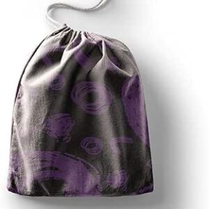 بوناميزون شنطة منتجات قطنية مطبوعة مع رباط، شنطة بقالة قابلة لاعادة الاستخدام، اكياس صديقة للبيئة وقابلة للتحلل البيولوجي، شنطة سفر، شنط تسوق، صديقة للبيئة، قابلة للطي، المقاس: 12×15 سم