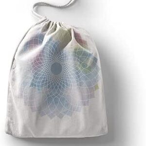 بوناميزون شنطة منتجات قطنية مطبوعة مع رباط، شنطة بقالة قابلة لاعادة الاستخدام، اكياس صديقة للبيئة وقابلة للتحلل البيولوجي، شنطة سفر، شنط تسوق، صديقة للبيئة، قابلة للطي، المقاس: 12×15 سم، قماش