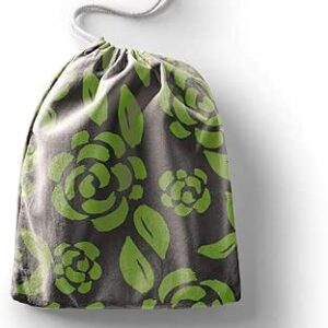 بوناميزون شنطة منتجات قطنية مطبوعة مع رباط، شنطة بقالة قابلة لاعادة الاستخدام، اكياس صديقة للبيئة وقابلة للتحلل البيولوجي، شنطة سفر، شنط تسوق، صديقة للبيئة، قابلة للطي، المقاس: 12×15 سم، قماش