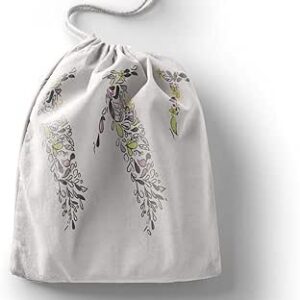 بوناميزون شنطة منتجات قطنية مطبوعة مع رباط، شنطة بقالة قابلة لاعادة الاستخدام، اكياس صديقة للبيئة وقابلة للتحلل البيولوجي، شنطة سفر، شنط تسوق، صديقة للبيئة، قابلة للطي، المقاس: 12×15 سم، قماش