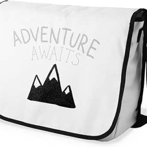 شنطة ماسنجر مدرسية مطبوعة رقمية بحزام اسود للبنات والاولاد من لو جاردين دو لين، شنطة ماسنجر للطلاب، شنط كتف مقاس 29 × 36 سم