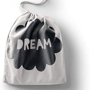 بوناميزون شنطة منتجات قطنية مطبوعة مع رباط، شنطة بقالة قابلة لاعادة الاستخدام، اكياس صديقة للبيئة وقابلة للتحلل البيولوجي، شنطة سفر، شنط تسوق، صديقة للبيئة، قابلة للطي، المقاس: 20×30 سم