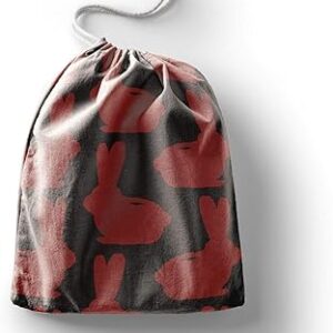 بوناميزون شنطة منتجات قطنية مطبوعة مع رباط، شنطة بقالة قابلة لاعادة الاستخدام، اكياس صديقة للبيئة وقابلة للتحلل البيولوجي، شنطة سفر، شنط تسوق، صديقة للبيئة، قابلة للطي، المقاس: 12×15 سم، قماش