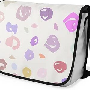 بوناميزون شنطة ماسنجر مدرسية مطبوعة رقميا مع حزام اسود للطلاب، شنطة كروس وشنطة ساعي، شنطة كتف للمدرسة، العودة الى المدرسة، المقاس: 29 × 36 سم