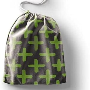 بوناميزون شنطة منتجات قطنية مطبوعة مع رباط، شنطة بقالة قابلة لاعادة الاستخدام، اكياس صديقة للبيئة وقابلة للتحلل البيولوجي، شنطة سفر، شنط تسوق، صديقة للبيئة، قابلة للطي، المقاس: 12×15 سم، قماش