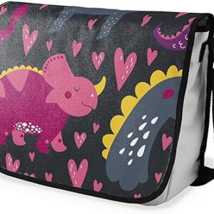 بوناميزون شنطة ماسنجر مدرسية مطبوعة رقميا للطلاب، شنطة كروس بودي وشنطة ساعي، شنطة كتف للمدرسة، العودة الى المدرسة، المقاس: 29 × 36 سم، ألوان متعددة