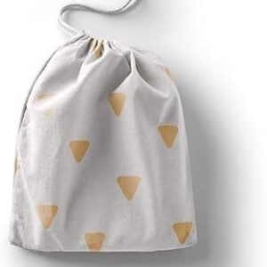 بوناميزون شنطة منتجات قطنية مطبوعة مع رباط، شنطة بقالة قابلة لاعادة الاستخدام، اكياس صديقة للبيئة وقابلة للتحلل البيولوجي، شنطة سفر، شنط تسوق، صديقة للبيئة، قابلة للطي، المقاس: 12×15 سم، قماش