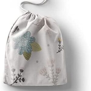 بوناميزون شنطة منتجات قطنية مطبوعة مع رباط، شنطة بقالة قابلة لاعادة الاستخدام، اكياس صديقة للبيئة وقابلة للتحلل البيولوجي، شنطة سفر، شنط تسوق، صديقة للبيئة، قابلة للطي، المقاس: 12×15 سم