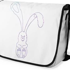 بوناميزون شنطة ماسنجر مدرسية مطبوعة رقميا مع حزام اسود للطلاب، شنطة كروس وشنطة ساعي، شنطة كتف للمدرسة، العودة الى المدرسة، المقاس: 29 × 36 سم