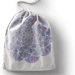 بوناميزون شنطة منتجات قطنية مطبوعة مع رباط، شنطة بقالة قابلة لاعادة الاستخدام، اكياس صديقة للبيئة وقابلة للتحلل البيولوجي، شنطة سفر، شنط تسوق، صديقة للبيئة، قابلة للطي، المقاس: 20×30 سم، قماش