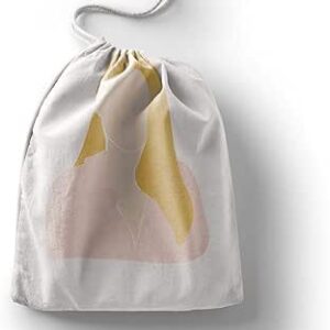 بوناميزون شنطة منتجات قطنية مطبوعة مع رباط، شنطة بقالة قابلة لاعادة الاستخدام، اكياس صديقة للبيئة وقابلة للتحلل البيولوجي، شنطة سفر، شنط تسوق، صديقة للبيئة، قابلة للطي، المقاس: 20×30 سم، قماش