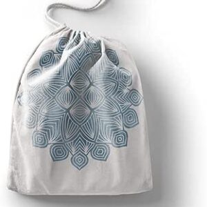 بوناميزون شنطة منتجات قطنية مطبوعة مع رباط، شنطة بقالة قابلة لاعادة الاستخدام، اكياس صديقة للبيئة وقابلة للتحلل البيولوجي، شنطة سفر، شنط تسوق، صديقة للبيئة، قابلة للطي، المقاس: 20×30 سم