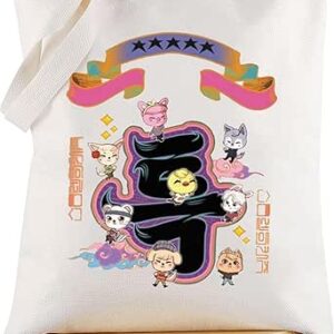 دبليو زد ام بي اي حقيبة حمل فرقة كيه بوب اس كيه زد باند الكورية هدية لمحبي فرقة كيه بوب الكورية حقيبة بقالة قابلة لاعادة الاستخدام من اس كيه زد