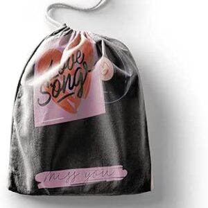 بوناميزون شنطة منتجات قطنية مطبوعة مع رباط، شنطة بقالة قابلة لاعادة الاستخدام، اكياس صديقة للبيئة وقابلة للتحلل البيولوجي، شنطة سفر، شنط تسوق، صديقة للبيئة، قابلة للطي، المقاس: 12×15 سم