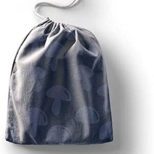بوناميزون شنطة منتجات قطنية مطبوعة مع رباط، شنطة بقالة قابلة لاعادة الاستخدام، اكياس صديقة للبيئة وقابلة للتحلل البيولوجي، شنطة سفر، شنط تسوق، صديقة للبيئة، قابلة للطي، المقاس: 12×15 سم، قماش