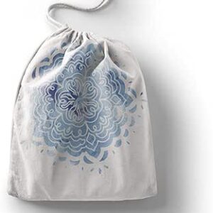 بوناميزون شنطة منتجات قطنية مطبوعة مع رباط، شنطة بقالة قابلة لاعادة الاستخدام، اكياس صديقة للبيئة وقابلة للتحلل البيولوجي، شنطة سفر، شنط تسوق، صديقة للبيئة، قابلة للطي، المقاس: 12×15 سم، قماش