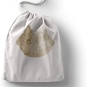 بوناميزون شنطة منتجات قطنية مطبوعة مع رباط، شنطة بقالة قابلة لاعادة الاستخدام، اكياس صديقة للبيئة وقابلة للتحلل البيولوجي، شنطة سفر، شنط تسوق، صديقة للبيئة، قابلة للطي، المقاس: 12×15 سم، قماش