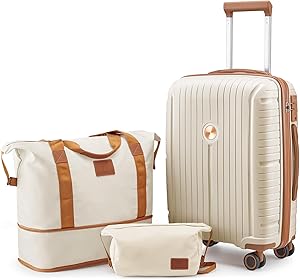جوي واي مجموعة حقائب يد، ابيض/بني، مجموعة حقائب يد 3tlg