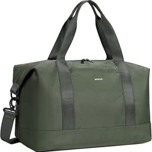 حقيبة سفر قابلة للطي سعة 30 لتر من ايزي جيت 45×36×20 سم من ايكو هاب، حقيبة سفر قابلة للطي ومقاومة للماء مع جيب مضاد للبلل قابل للإزالة، حقيبة أمتعة لعطلة نهاية الأسبوع، حقيبة مستشفى للنساء والرجال