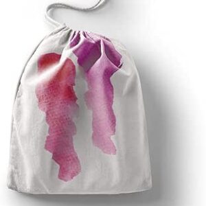 بوناميزون شنطة منتجات قطنية مطبوعة مع رباط، شنطة بقالة قابلة لاعادة الاستخدام، اكياس صديقة للبيئة وقابلة للتحلل البيولوجي، شنطة سفر، شنط تسوق، صديقة للبيئة، قابلة للطي، المقاس: 12×15 سم، قماش