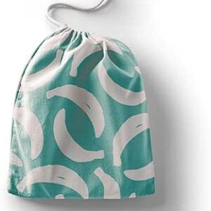 بوناميزون شنطة منتجات قطنية مطبوعة مع رباط، شنطة بقالة قابلة لاعادة الاستخدام، اكياس صديقة للبيئة وقابلة للتحلل البيولوجي، شنطة سفر، شنط تسوق، صديقة للبيئة، قابلة للطي، المقاس: 12×15 سم