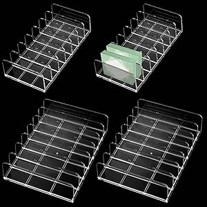 منظم باليت ظلال العيون مكون من 4 قطع من داكفوك، منظم باليت مكياج اكريليك شفاف مع 7 فتحات، حامل باليت المكياج، منظم مستحضرات التجميل لتخزين باليت ظلال العيون، مقاسين