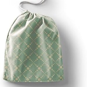 بوناميزون شنطة منتجات قطنية مطبوعة مع رباط، شنطة بقالة قابلة لاعادة الاستخدام، اكياس صديقة للبيئة وقابلة للتحلل البيولوجي، شنطة سفر، شنط تسوق، صديقة للبيئة، قابلة للطي، المقاس: 12×15 سم، قماش