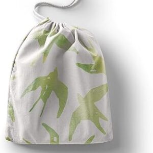 بوناميزون شنطة منتجات قطنية مطبوعة مع رباط، شنطة بقالة قابلة لاعادة الاستخدام، اكياس صديقة للبيئة وقابلة للتحلل البيولوجي، شنطة سفر، شنط تسوق، صديقة للبيئة، قابلة للطي، المقاس: 12×15 سم