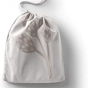 بوناميزون شنطة منتجات قطنية مطبوعة مع رباط، شنطة بقالة قابلة لاعادة الاستخدام، اكياس صديقة للبيئة وقابلة للتحلل البيولوجي، شنطة سفر، شنط تسوق، صديقة للبيئة، قابلة للطي، المقاس: 12×15 سم، قماش