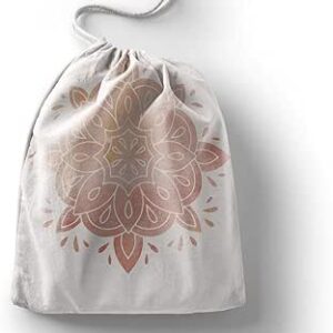 بوناميزون شنطة منتجات قطنية مطبوعة مع رباط، شنطة بقالة قابلة لاعادة الاستخدام، اكياس صديقة للبيئة وقابلة للتحلل البيولوجي، شنطة سفر، شنط تسوق، صديقة للبيئة، قابلة للطي، المقاس: 12×15 سم، لوحة قماشية