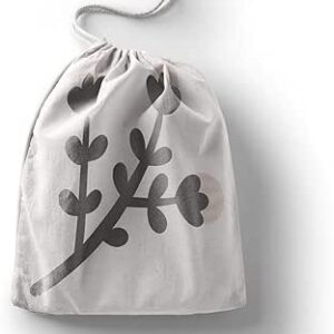 بوناميزون شنطة منتجات قطنية مطبوعة مع رباط، شنطة بقالة قابلة لاعادة الاستخدام، اكياس صديقة للبيئة وقابلة للتحلل البيولوجي، شنطة سفر، شنط تسوق، صديقة للبيئة، قابلة للطي، المقاس: 12×15 سم، قماش