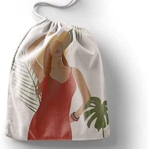 بوناميزون شنطة منتجات قطنية مطبوعة مع رباط، شنطة بقالة قابلة لاعادة الاستخدام، اكياس صديقة للبيئة وقابلة للتحلل البيولوجي، شنطة سفر، شنط تسوق، صديقة للبيئة، قابلة للطي، المقاس: 20×30 سم، قماش