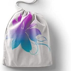 بوناميزون شنطة منتجات قطنية مطبوعة مع رباط، شنطة بقالة قابلة لاعادة الاستخدام، اكياس صديقة للبيئة وقابلة للتحلل البيولوجي، شنطة سفر، شنط تسوق، صديقة للبيئة، قابلة للطي، المقاس: 12×15 سم