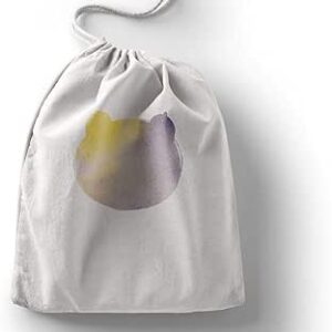 بوناميزون شنطة منتجات قطنية مطبوعة مع رباط، شنطة بقالة قابلة لاعادة الاستخدام، اكياس صديقة للبيئة وقابلة للتحلل البيولوجي، شنطة سفر، شنط تسوق، صديقة للبيئة، قابلة للطي، المقاس: 12×15 سم