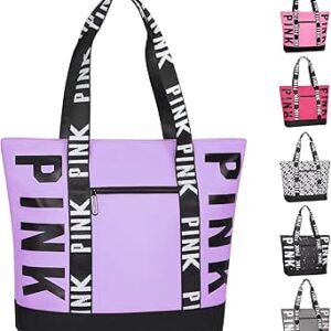 شنطة توت كبيرة للسفر للنساء والفتيات من بوميستري، شنطة شاطئ كبيرة مقاومة للماء للاستخدام اليومي