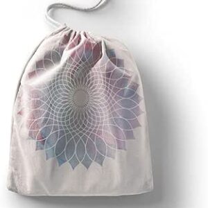 بوناميزون شنطة منتجات قطنية مطبوعة مع رباط، شنطة بقالة قابلة لاعادة الاستخدام، اكياس صديقة للبيئة وقابلة للتحلل البيولوجي، شنطة سفر، شنط تسوق، صديقة للبيئة، قابلة للطي، المقاس: 12×15 سم