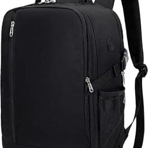 لوسجا شنطة امتعة يدوية مقاس 40 × 20 25 سم من ريان اير ظهر للابتوب والطائرة لحمل الامتعة تحت المقعد مقصورة لامتعة ايزي جيت ويز فويلينغ، أسود
