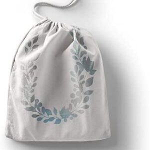 بوناميزون شنطة منتجات قطنية مطبوعة مع رباط، شنطة بقالة قابلة لاعادة الاستخدام، اكياس صديقة للبيئة وقابلة للتحلل البيولوجي، شنطة سفر، شنط تسوق، صديقة للبيئة، قابلة للطي، المقاس: 12×15 سم