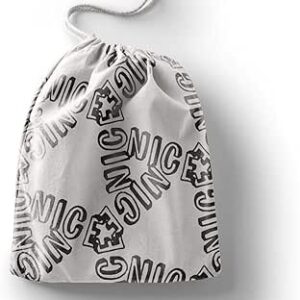 بوناميزون شنطة منتجات قطنية مطبوعة مع رباط، شنطة بقالة قابلة لاعادة الاستخدام، اكياس صديقة للبيئة وقابلة للتحلل البيولوجي، شنطة سفر، شنط تسوق، صديقة للبيئة، قابلة للطي، المقاس: 20×30 سم