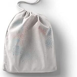 بوناميزون شنطة منتجات قطنية مطبوعة مع رباط، شنطة بقالة قابلة لاعادة الاستخدام، اكياس صديقة للبيئة وقابلة للتحلل البيولوجي، شنطة سفر، شنط تسوق، صديقة للبيئة، قابلة للطي، المقاس: 12×15 سم، قماش