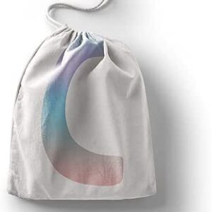 بوناميزون شنطة منتجات قطنية مطبوعة مع رباط، شنطة بقالة قابلة لاعادة الاستخدام، اكياس صديقة للبيئة وقابلة للتحلل البيولوجي، شنطة سفر، شنط تسوق، صديقة للبيئة، قابلة للطي، المقاس: 12×15 سم، لوحة قماشية