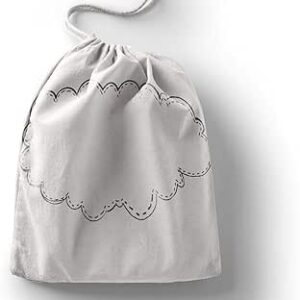 بوناميزون شنطة منتجات قطنية مطبوعة مع رباط، شنطة بقالة قابلة لاعادة الاستخدام، اكياس صديقة للبيئة وقابلة للتحلل البيولوجي، شنطة سفر، شنط تسوق، صديقة للبيئة، قابلة للطي، المقاس: 20×30 سم، قماش