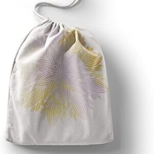 بوناميزون شنطة منتجات قطنية مطبوعة مع رباط، شنطة بقالة قابلة لاعادة الاستخدام، اكياس صديقة للبيئة وقابلة للتحلل البيولوجي، شنطة سفر، شنط تسوق، صديقة للبيئة، قابلة للطي، المقاس: 20×30 سم