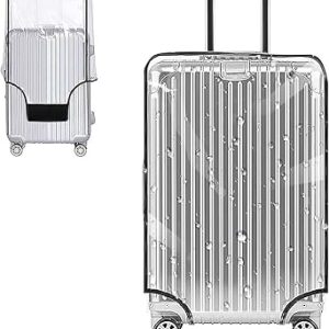كاستويف غطاء شنطة سفر شفاف من بلاستيك PVC مقاس 24 28 30 انش مناسب للحقائب ذات العجلات لا حاجة لازالة السفر