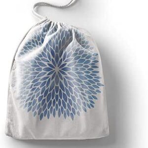 بوناميزون شنطة منتجات قطنية مطبوعة مع رباط، شنطة بقالة قابلة لاعادة الاستخدام، اكياس صديقة للبيئة وقابلة للتحلل البيولوجي، شنطة سفر، شنط تسوق، صديقة للبيئة، قابلة للطي، المقاس: 20×30 سم